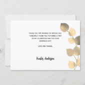 Baptisme eucalyptus Gold foto bedankt! Kaart (Achterkant)