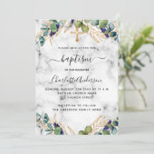 Baptisme eucalyptus goudmarmer kaart (Staand voorkant)