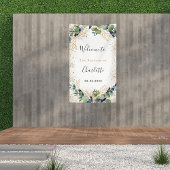 Baptisme eucalyptus greenery elegant welkom spandoek