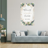 Baptisme eucalyptus greenery elegant welkom spandoek