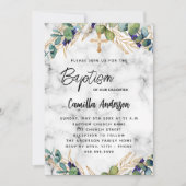 Baptisme eucalyptus greenery goudmarmer kaart (Voorkant)