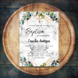 Baptisme eucalyptus greenery goudmarmer kaart