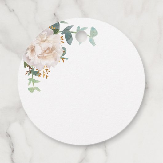 Baptisme eucalyptus greenery white floral bedankjes labels (Achterkant)