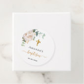 Baptisme eucalyptus greenery white floral bedankjes labels (In situ)