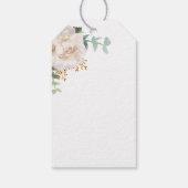 Baptisme eucalyptus greenery white floral cadeaulabel (Achterkant)