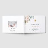 Baptisme eucalyptus greenery white floral foto gastenboek (Volledig)