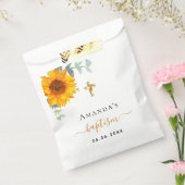 Baptisme eucalyptus rustige zonnebloemmeisje bedankzakje (Gezegeld)