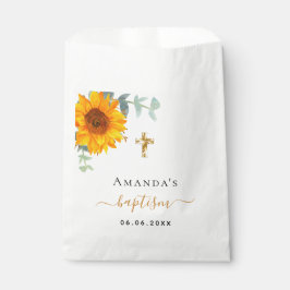 Baptisme eucalyptus rustige zonnebloemmeisje bedankzakje