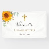 Baptisme eucalyptus sunflower girl spandoek (Horizontaal)