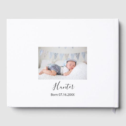 Baptisme eucalyptuszonnebloem gastenboek (Achterkant)