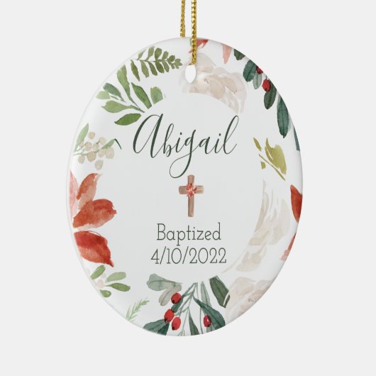 Baptisme Faith Date Kerstmis Ornament (Rechts)