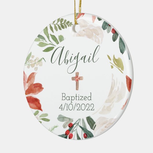Baptisme Faith Date Kerstmis Ornament (Links)