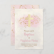 Baptisme | FAUX-glitter en roze waterverf