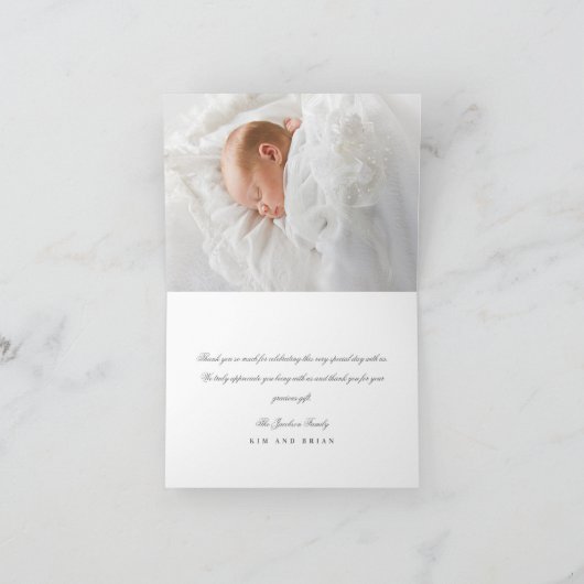 baptisme foto bedankt je kaart (Binnen)