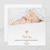 Baptisme foto cross-minimalist bedankt (Voorkant / Achterkant)