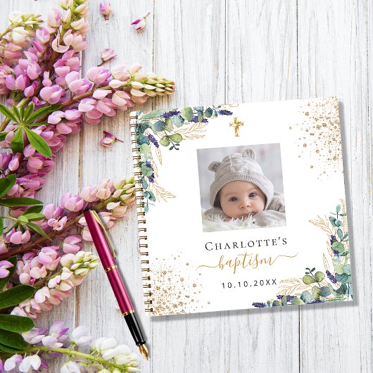 Baptisme foto eucalyptus greenery uit het Guest bo Notitieboek