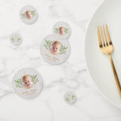 Baptisme Foto Greenery botanische geometrische mar Confetti (Groep)