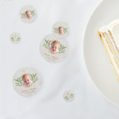 Baptisme Foto Greenery botanische geometrische mar Confetti