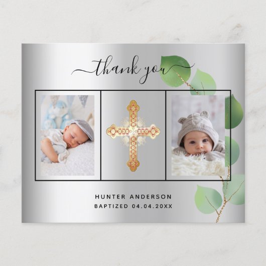 Baptisme foto Silver Eucalyptus bedankt! (Voorkant)