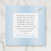 Baptisme | Foto van de tertiaire ringen van jongen Bedankjes Labels (Achterkant)