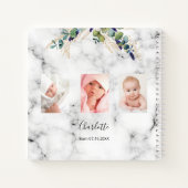 Baptisme foto van het Guest-boek met eucalyptus Notitieboek (Achterkant)