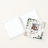 Baptisme foto van het Guest-boek met eucalyptus Notitieboek (Binnen)