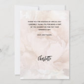 Baptisme foto witte floral Dank je wel! Kaart (Achterkant)