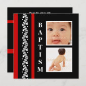 Baptisme funky baby foto PERSONALIZE Kaart (Voorkant / Achterkant)