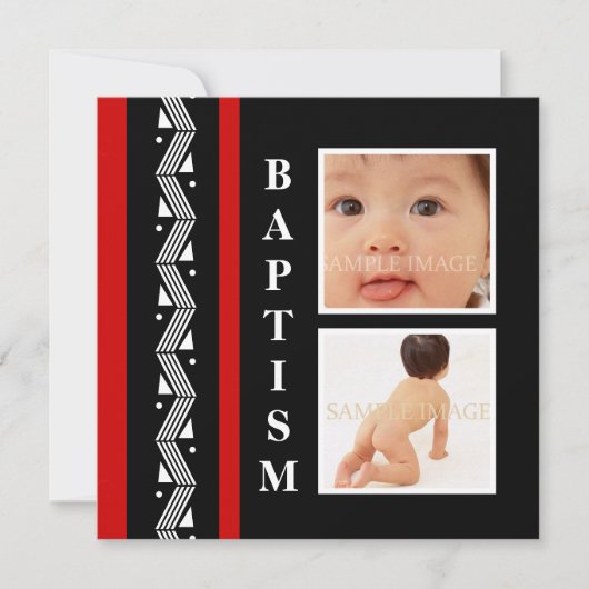Baptisme funky baby foto PERSONALIZE Kaart (Voorkant)