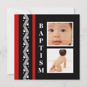 Baptisme funky baby foto PERSONALIZE Kaart