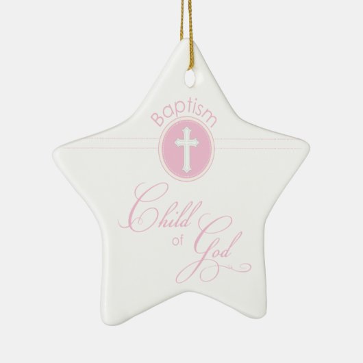 Baptisme Gefeliciteerd Roze Kind van God Keramisch Ornament (Rechts)