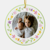 Baptisme Genderneutraal Baby Foto Keramisch Ornament (Voorkant)