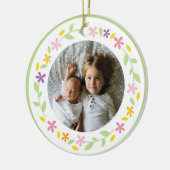 Baptisme Genderneutraal Baby Foto Keramisch Ornament (Links)