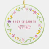 Baptisme Genderneutraal Baby Foto Keramisch Ornament (Achterkant)