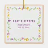 Baptisme Genderneutraal Baby Foto Keramisch Ornament (Achterkant)