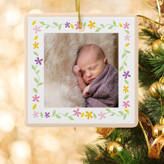 Baptisme Genderneutraal Baby Foto Keramisch Ornament