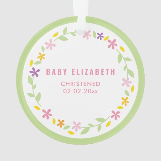 Baptisme Genderneutrale Kinder foto Ornament (achterkant)