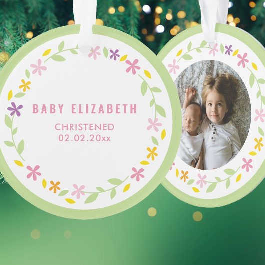 Baptisme Genderneutrale Kinder foto Ornament