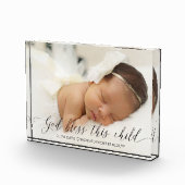 Baptisme Gift for Godchild Simple Modern Script Fotoblokken (Rechts)