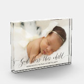 Baptisme Gift for Godchild Simple Modern Script Fotoblokken (Links)
