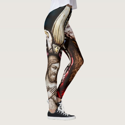 Baptisme Glas in lood Church Window Leggings (Rechts)