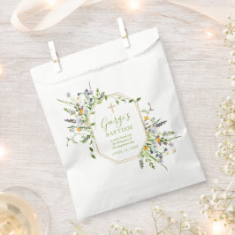 Baptisme Gold Cross-wildbloemen voor pleisters Bedankzakje