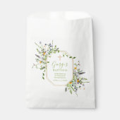 Baptisme Gold Cross-wildbloemen voor pleisters Bedankzakje (Voorkant)