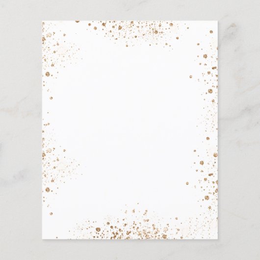 Baptisme golden eucalyptus budget uitnodiging flyer (Achterkant)