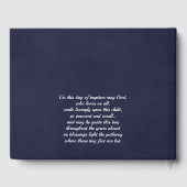 Baptisme Guest Book, Navy & Gold Boy Gastenboek (Achterkant)