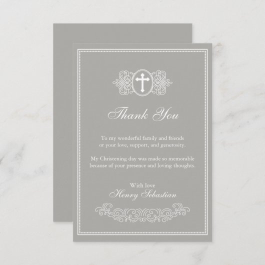Baptisme - Hartelijk dank Bedankkaart (Voorkant / Achterkant)
