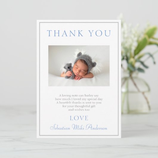 Baptisme Hartelijk dank! Bedankkaart (Staand voorkant)