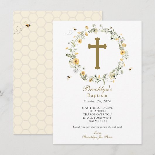 Baptisme - Hartelijk dank Bedankkaart (Voorkant / Achterkant)