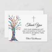 Baptisme - Hartelijk dank Bedankkaart (Voorkant / Achterkant)