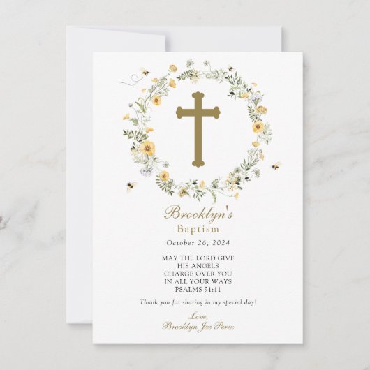 Baptisme - Hartelijk dank Kaart